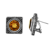 AE-6027-CT Sterling Silver Earring With Citrine Q. Jewelry Bali Designs Inc